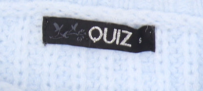Womens UK Size S Quiz Blue Pullover Jumper