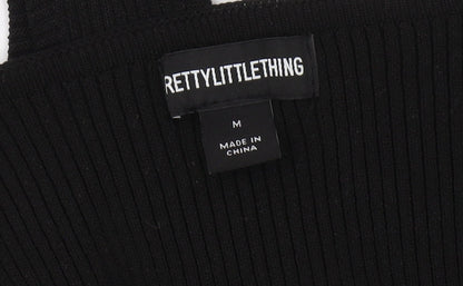 PrettyLittleThing Black Bodysuit, Women, M, Casual Stretch