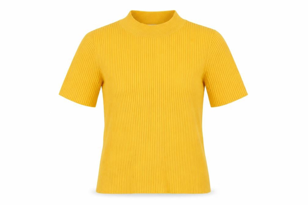 Womens UK Size 8 Bershka Yellow Pullover Jumper