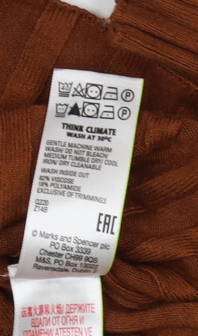 Womens UK Size 14 Marks and Spencer Brown  Jumper