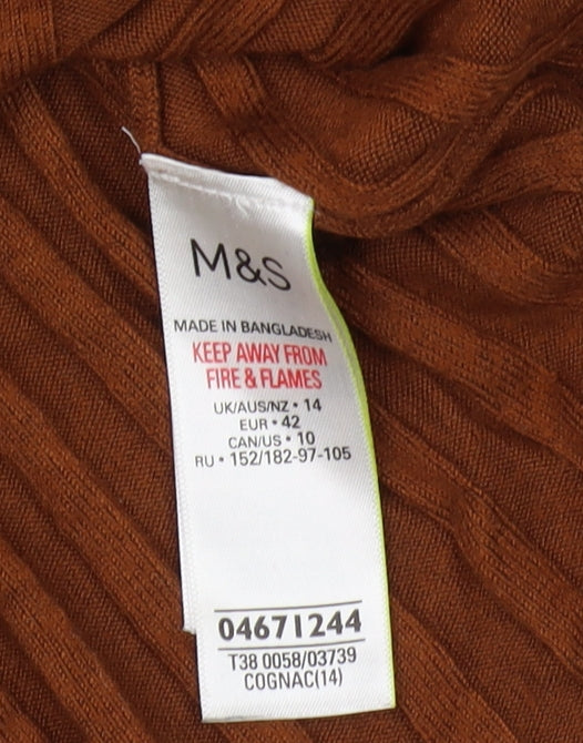 Womens UK Size 14 Marks and Spencer Brown  Jumper