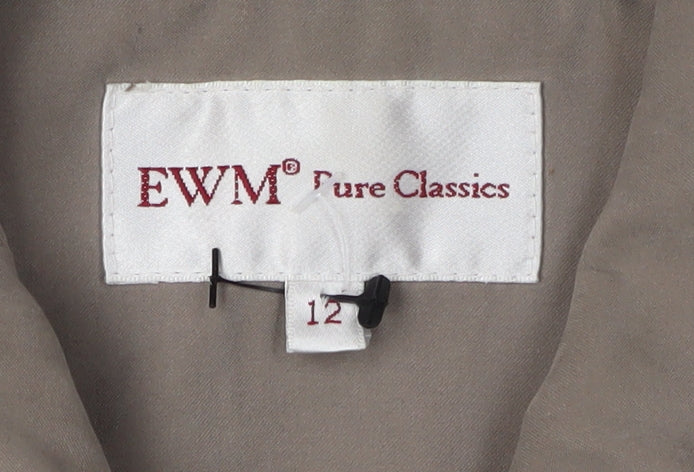 Womens UK Size 12 EWM Brown Basic Jacket