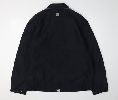 Mens UK Size L Rainforest Black Windbreaker Coat