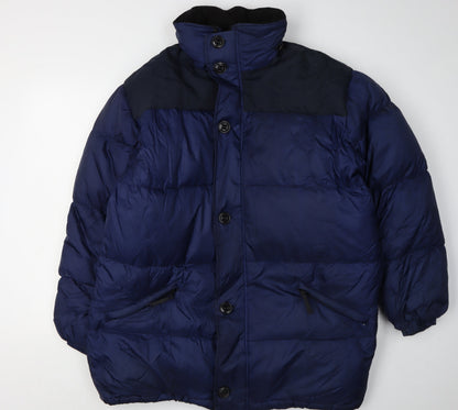 Mens UK Size L Blazer Sport Blue Puffer Jacket