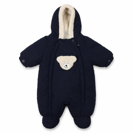 Ladybird Unisex Baby Blue Coverall 0-3 Months with Bear Design