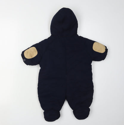 Ladybird Unisex Baby Blue Coverall 0-3 Months with Bear Design
