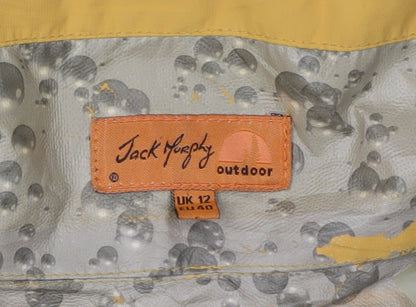 Womens UK Size 12 Jack Murphy Yellow Rain Coat