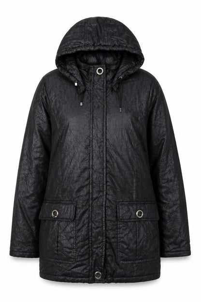 Womens UK Size S Katherine Hammond Black Parka Coat
