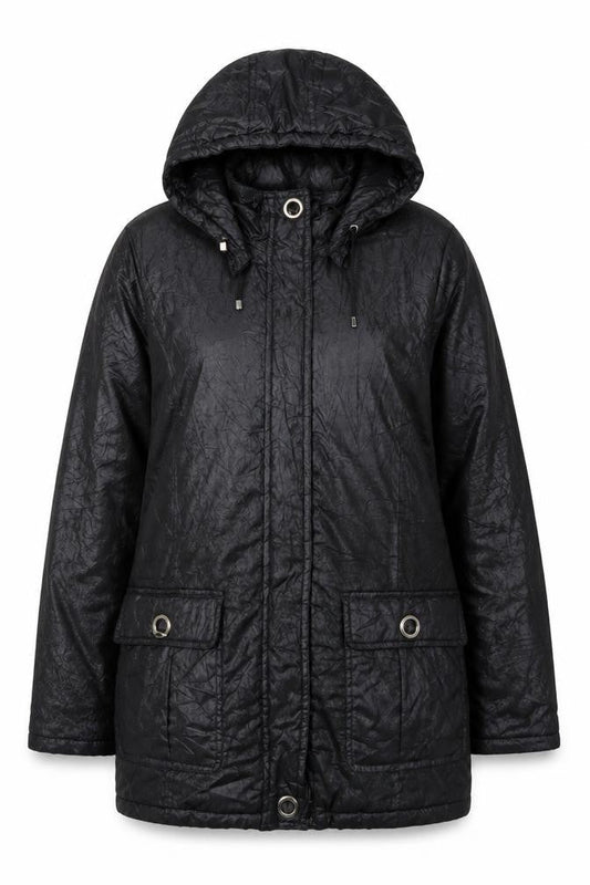 Womens UK Size S Katherine Hammond Black Parka Coat