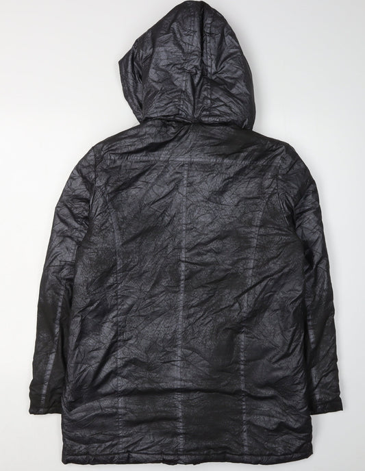 Womens UK Size S Katherine Hammond Black Parka Coat
