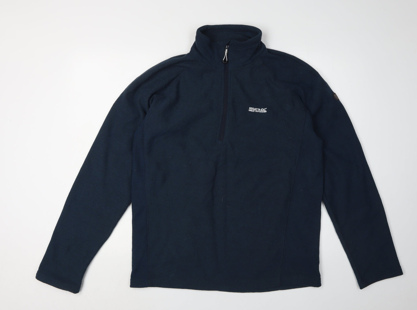 Mens UK Size L Regatta Blue 1/4 Zip Sweatshirt