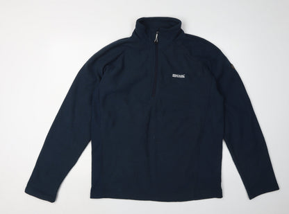 Mens UK Size L Regatta Blue 1/4 Zip Sweatshirt