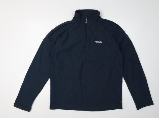 Mens UK Size L Regatta Blue 1/4 Zip Sweatshirt