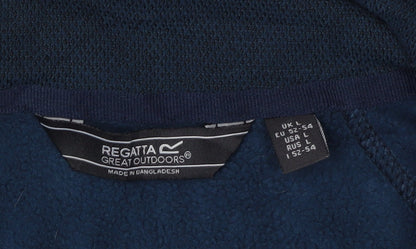 Mens UK Size L Regatta Blue 1/4 Zip Sweatshirt