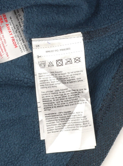 Mens UK Size L Regatta Blue 1/4 Zip Sweatshirt
