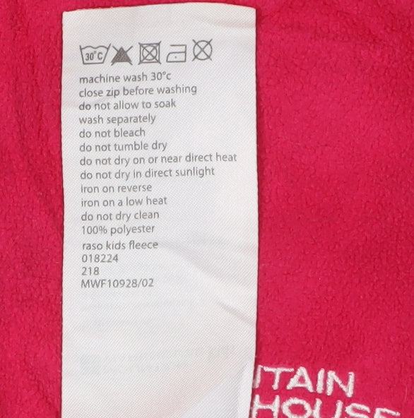Mountain Warehouse Girls Pink Fleece Jacket 11-12 Years