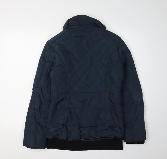 Kangol Women's Blue Quilted Puffer Jacket Size 10