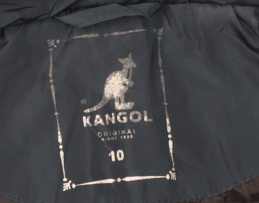 Kangol Women's Blue Quilted Puffer Jacket Size 10