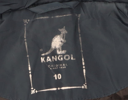 Kangol Women's Blue Quilted Puffer Jacket Size 10