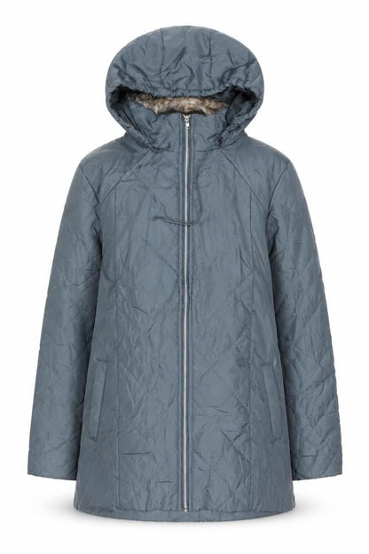 Womens UK Size M Anne De Lancay Grey Puffer Jacket