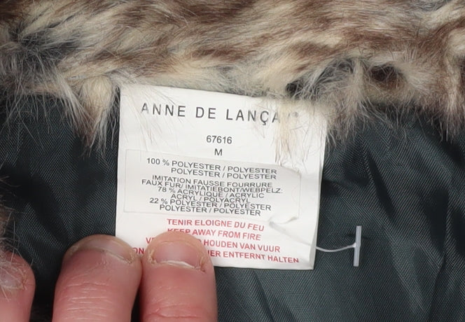 Womens UK Size M Anne De Lancay Grey Puffer Jacket