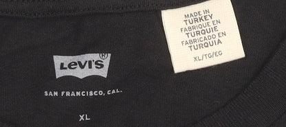 Unisex Adults UK Size XL Levi's Black Basic T-Shirt