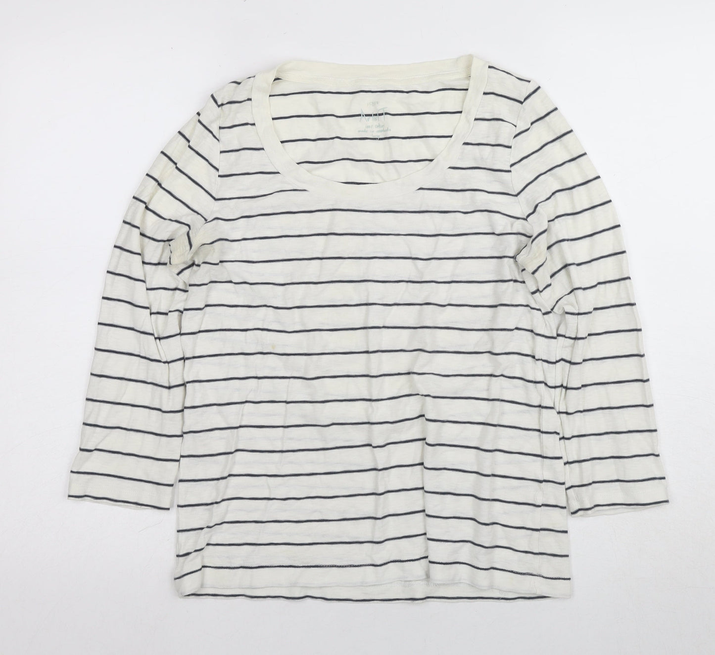 Womens UK Size L J.CREW White Basic T-Shirt