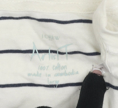 Womens UK Size L J.CREW White Basic T-Shirt
