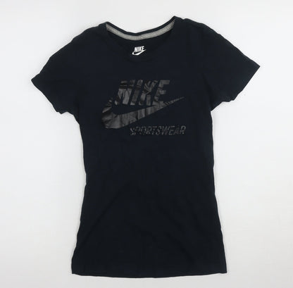 Unisex Adults UK Size XS Nike Black Basic T-Shirt