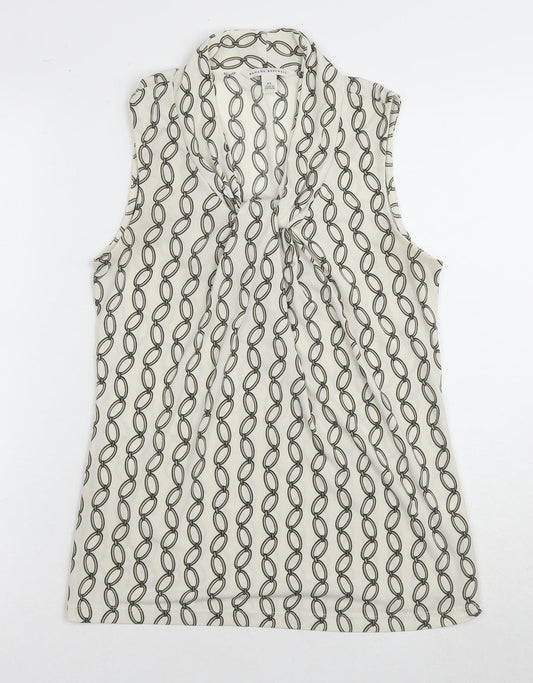 Banana Republic Women's Ivory XS Geometric Blouse