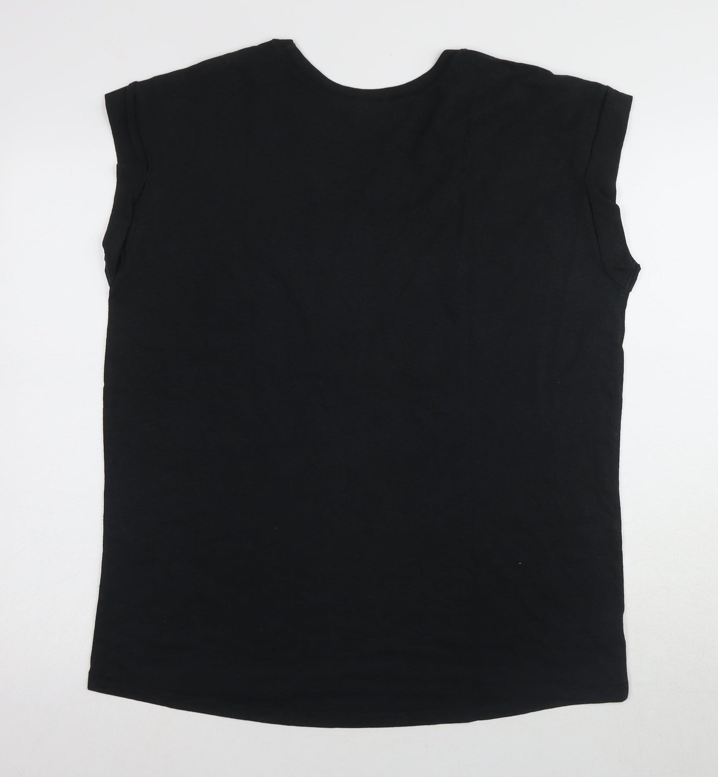 Zillah Bong Black Sleeveless T-Shirt, Size 14, Unisex Casual