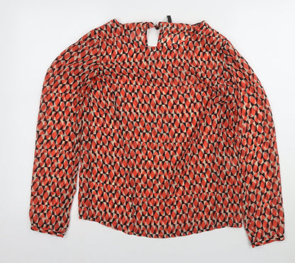 Womens UK Size XS Benetton Multicoloured Basic Blouse
