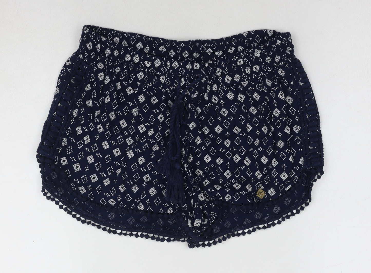 Superdry Women's Blue Geometric Hot Pants XS