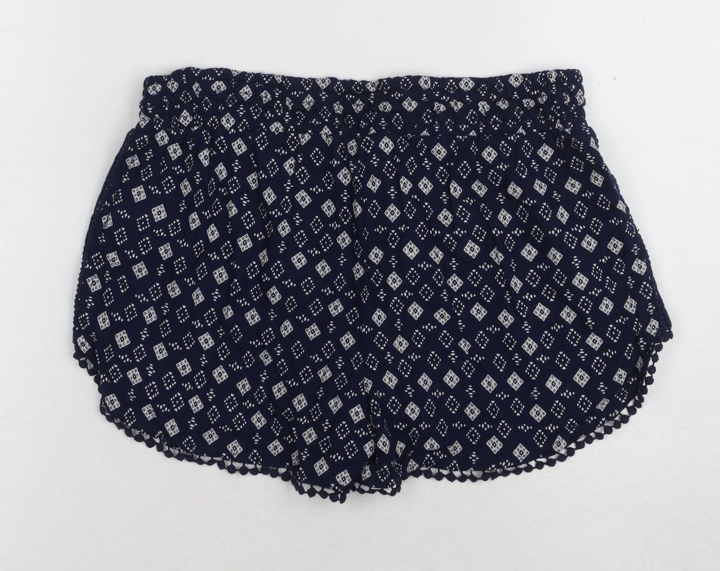 Superdry Women's Blue Geometric Hot Pants XS