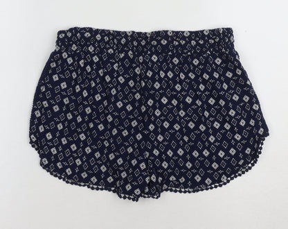 Superdry Women's Blue Geometric Hot Pants XS