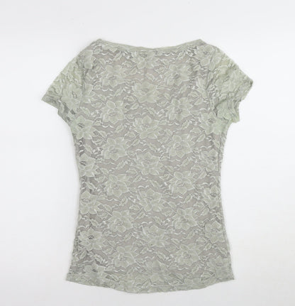 Banana Republic Women's Green Lace Blouse XS