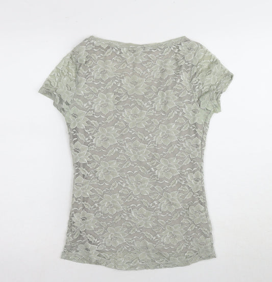 Banana Republic Women's Green Lace Blouse XS