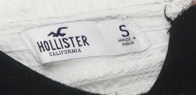 Womens UK Size S Hollister White Cropped Blouse