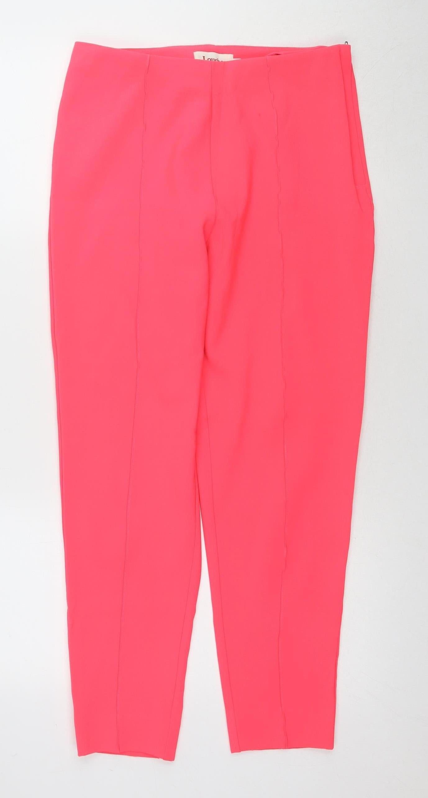 Womens UK Size 10 Louche Regular Fit  Pink Trousers