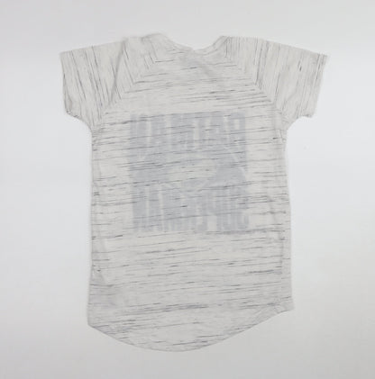 Womens UK Size 8 Batman White Basic T-Shirt