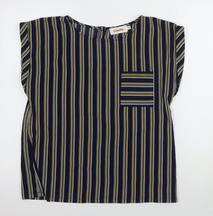 Womens UK Size 10 Louche Black Basic Blouse