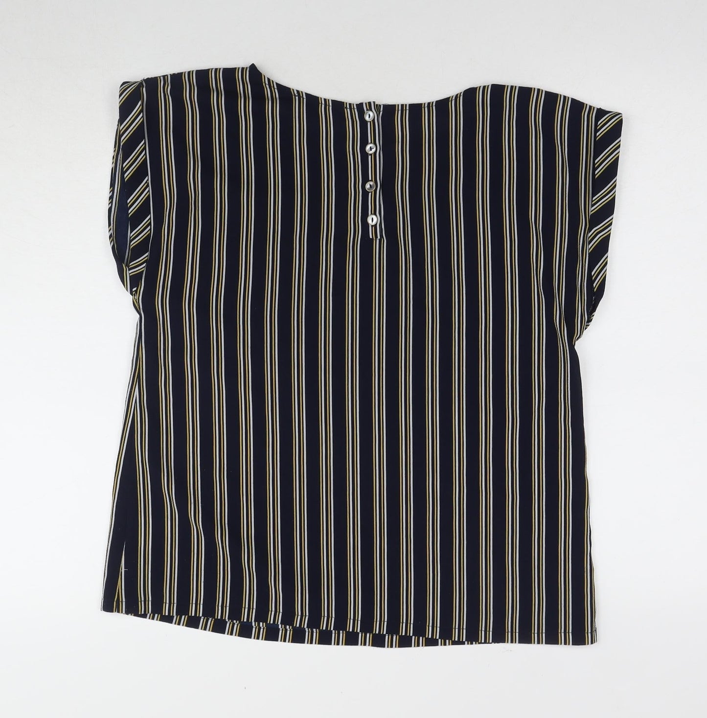 Womens UK Size 10 Louche Black Basic Blouse