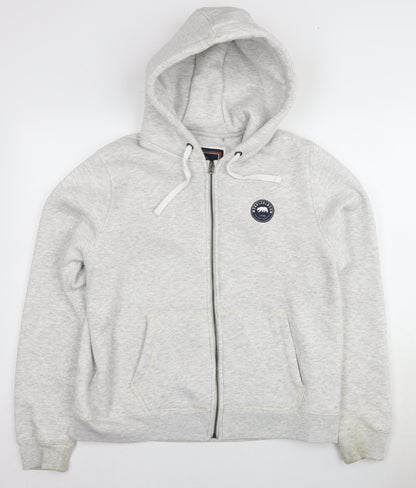 Unisex Adults UK Size 10 SoulCal & Co Grey Full Zip Hoodie