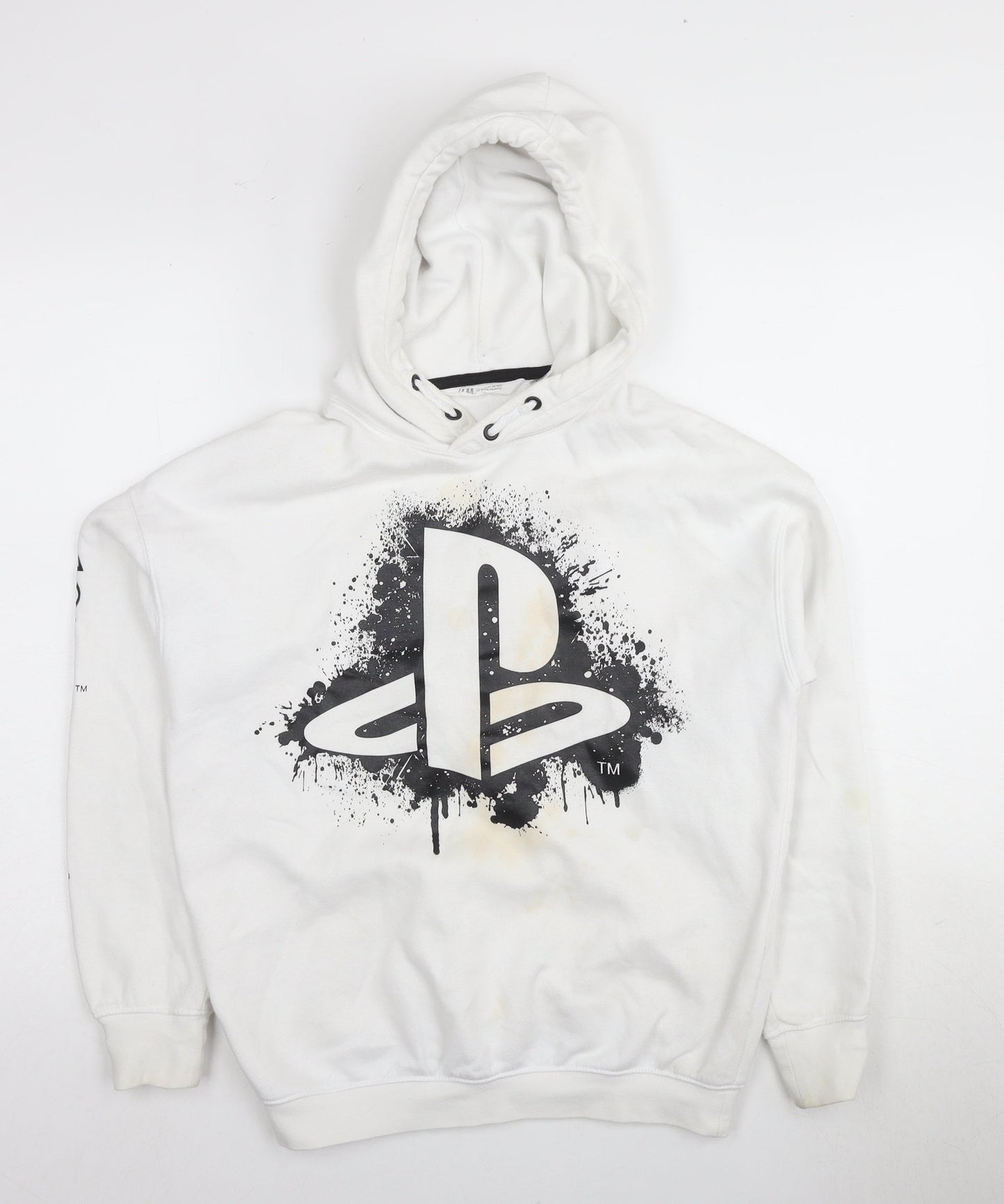H&M Boys' White PlayStation Pullover Hoodie 10-12 Years