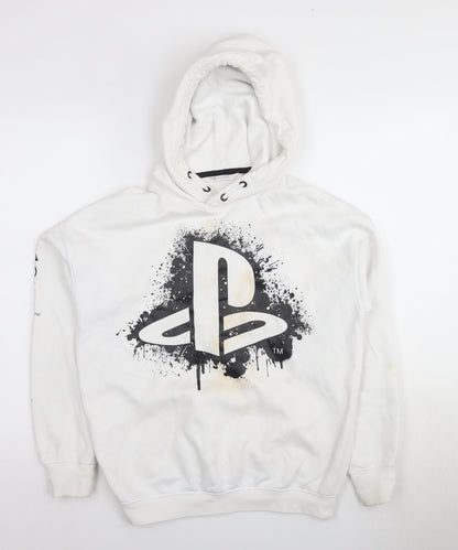 H&M Boys' White PlayStation Pullover Hoodie 10-12 Years