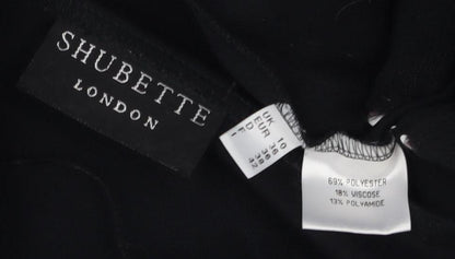 Shubette London Black Women's Size 10 Basic Boat Neck Blouse