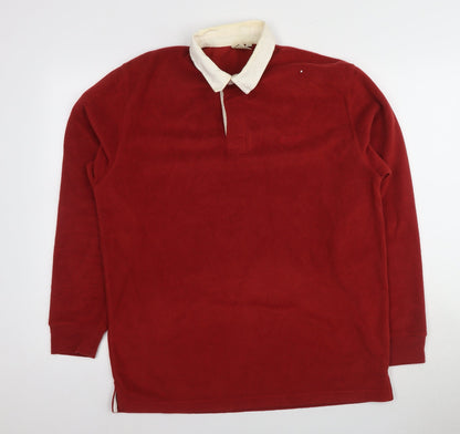 Croton Traders Men's Red Henley Sweatshirt M