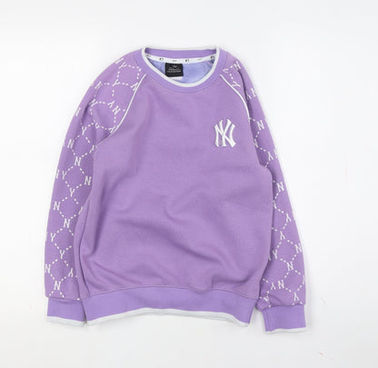 New Era Girls Purple Logo Pullover Sweatshirt 12-13 Years