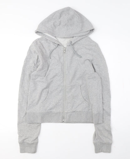 GAP Women's Grey Full Zip Hoodie, Size S, Comfy and Stylish