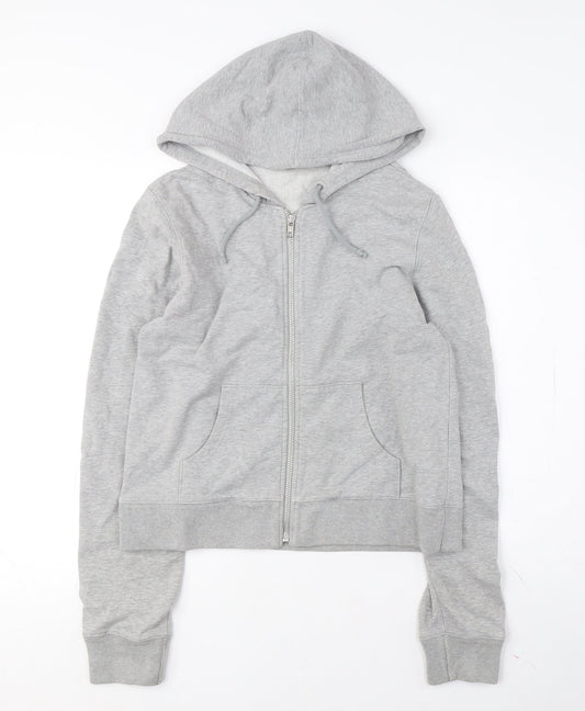 GAP Women's Grey Full Zip Hoodie, Size S, Comfy and Stylish